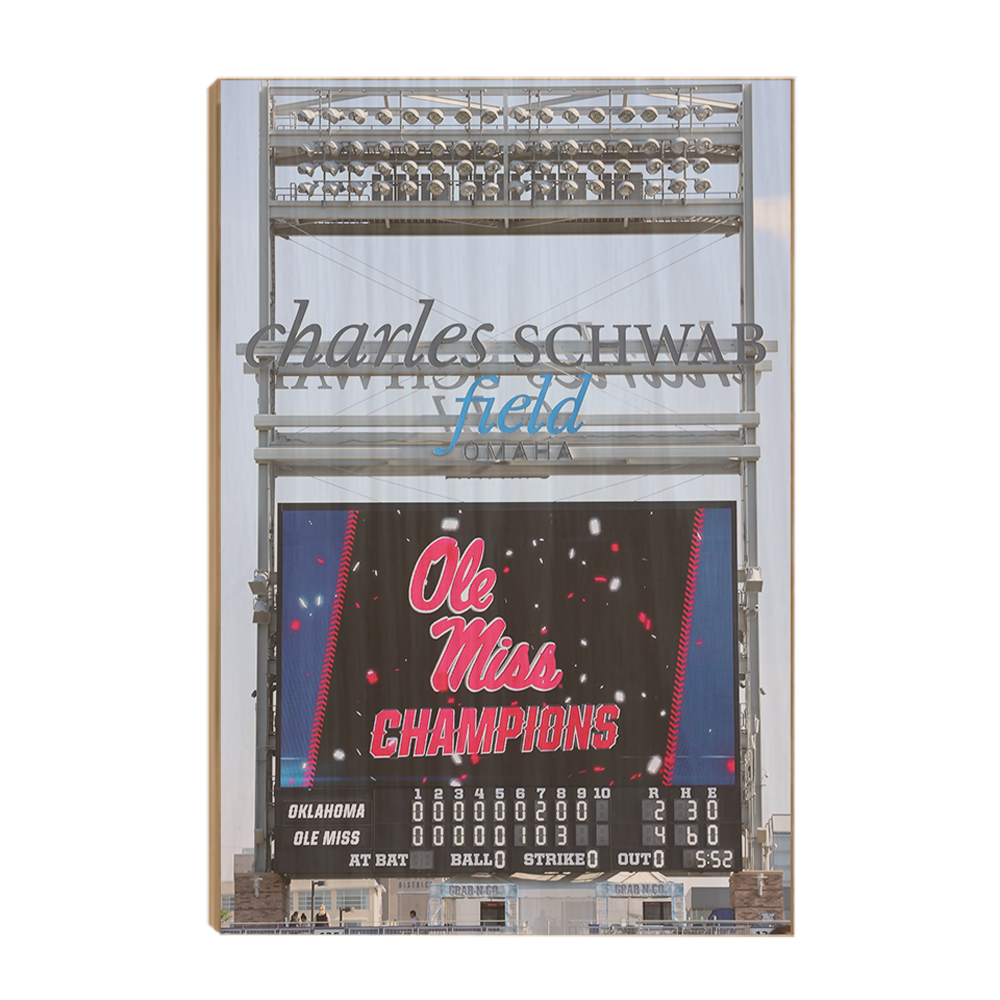 Ole Miss Rebels - Scoreboard - College Wall Art #Canvas