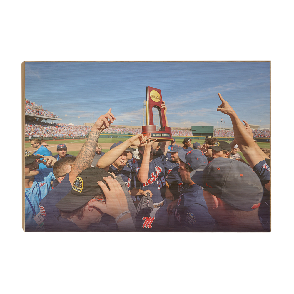 Ole Miss Rebels - Hoist the Trophy - College Wall Art #Canvas