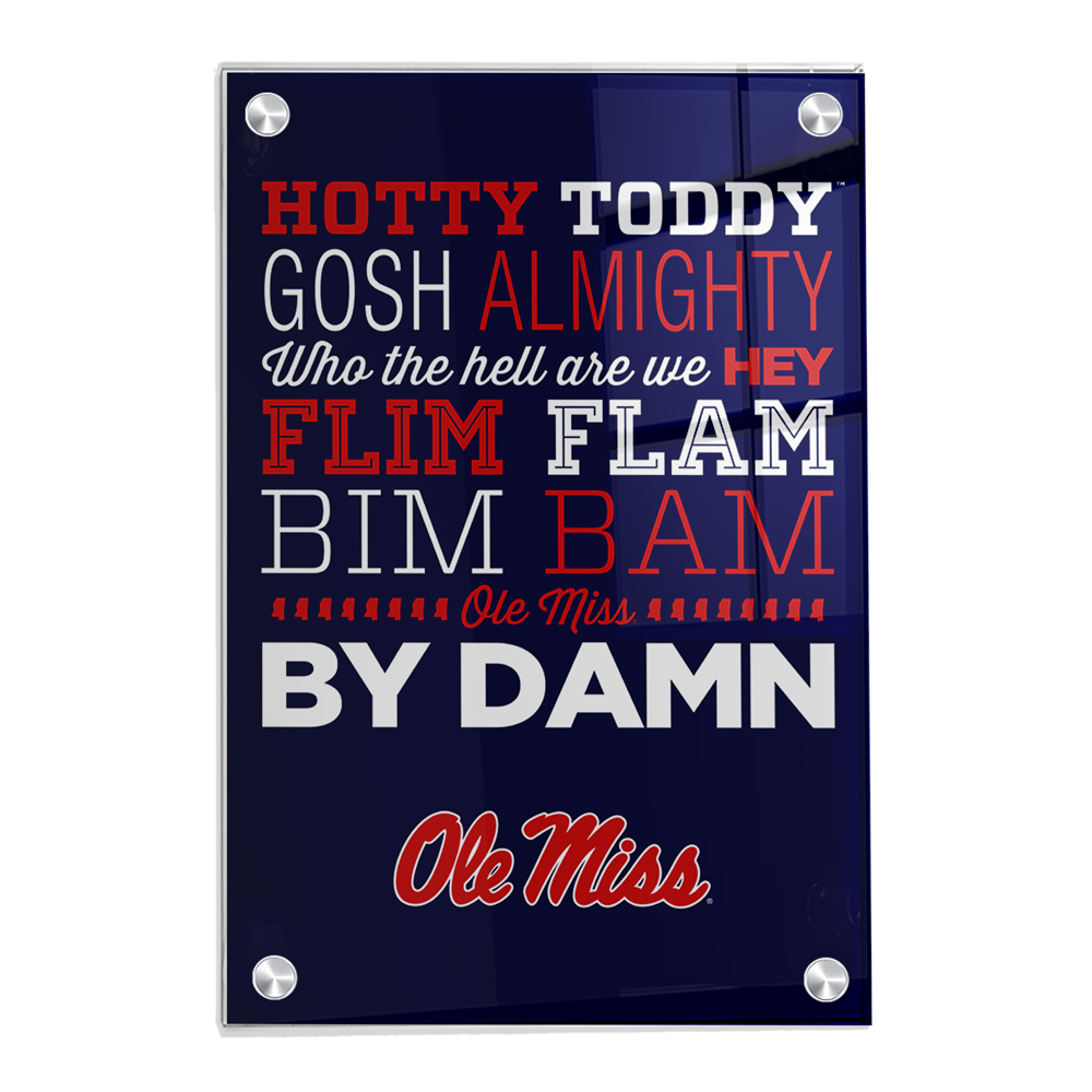 Ole Miss Rebels - Hotty Toddy - College Wall Art #Canvas