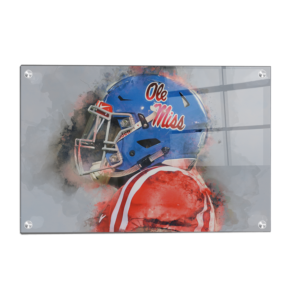 Ole Miss Rebels - Ole Miss Watercolor - College Wall Art #Canvas