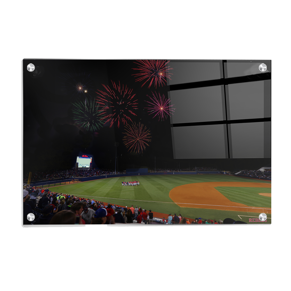 Ole Miss Rebels - Fireworks Over Swayze Field - College Wall Art #Canvas