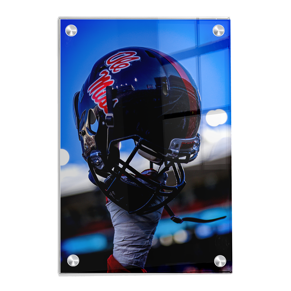 Ole Miss Rebels - Helmet Held High - College Wall Art #Canvas