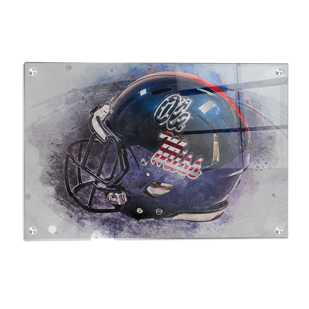 Ole Miss Rebels - Military Appreciation Day Helmet - College Wall Art #Canvas