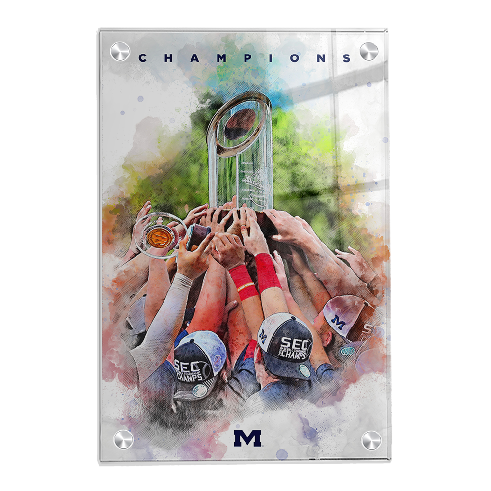 Ole Miss Rebels - SEC Champs Paint - College Wall Art #Canvas