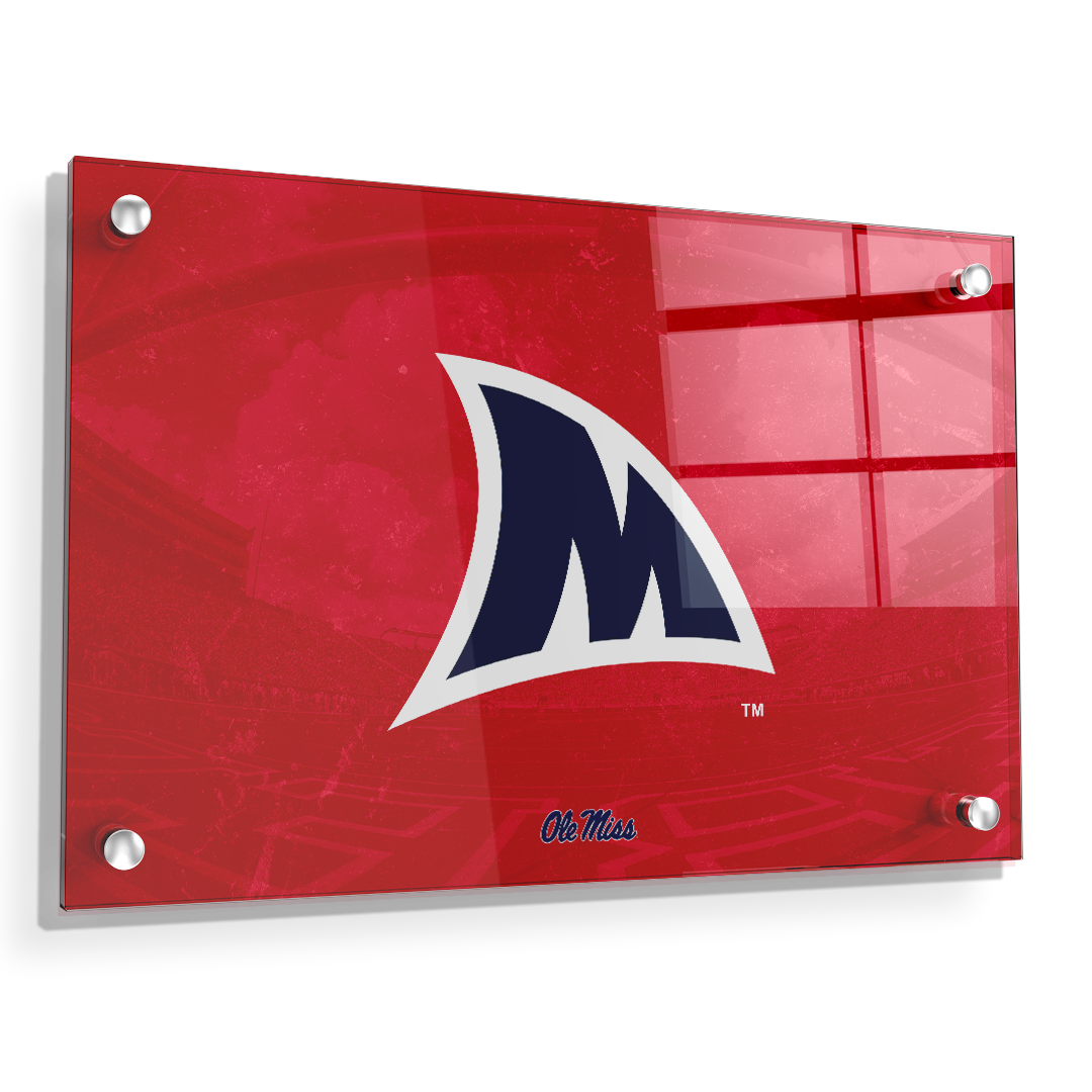 Ole Miss Rebels - Fins Up M - College Wall Art #Canvas