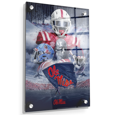 Ole Miss Rebels - Never Quit Collage - College Wall Art #Acrylic