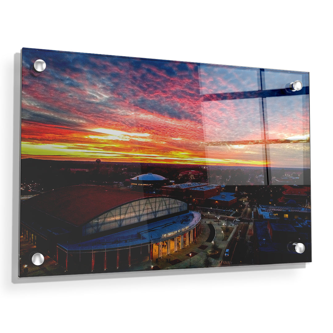 Ole Miss Rebels - Pavilion Sunset - college wall art #Canvas