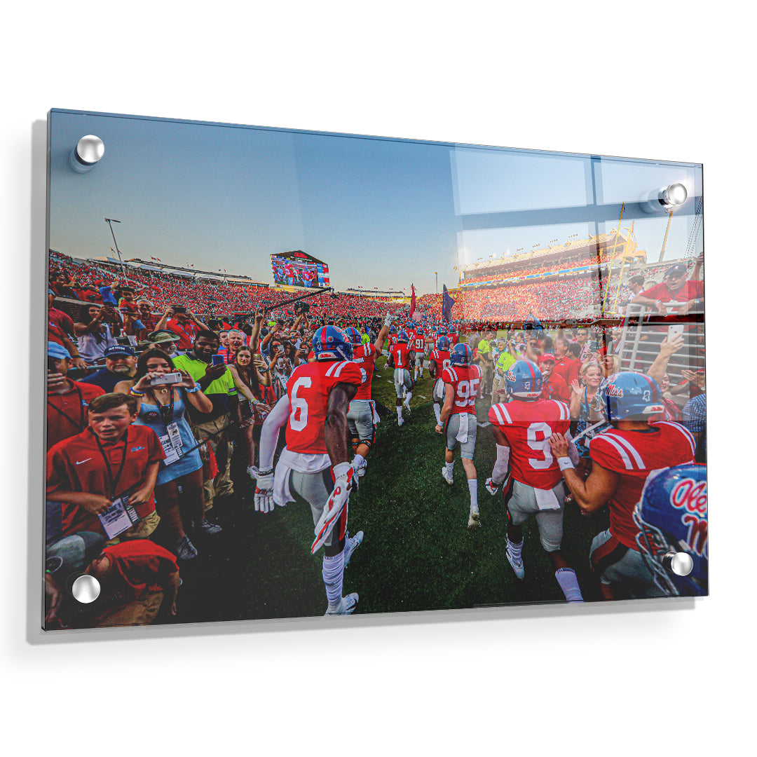 Ole Miss Rebels - Running Onto the Field - College Wall Art #Canvas