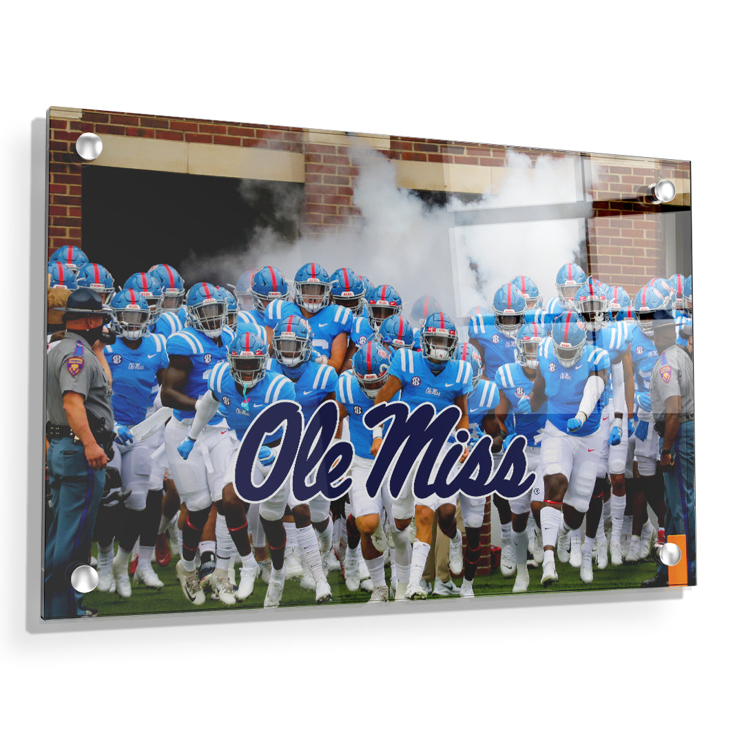 Ole Miss Rebels - Powder Blue - College Wall Art #Canvas