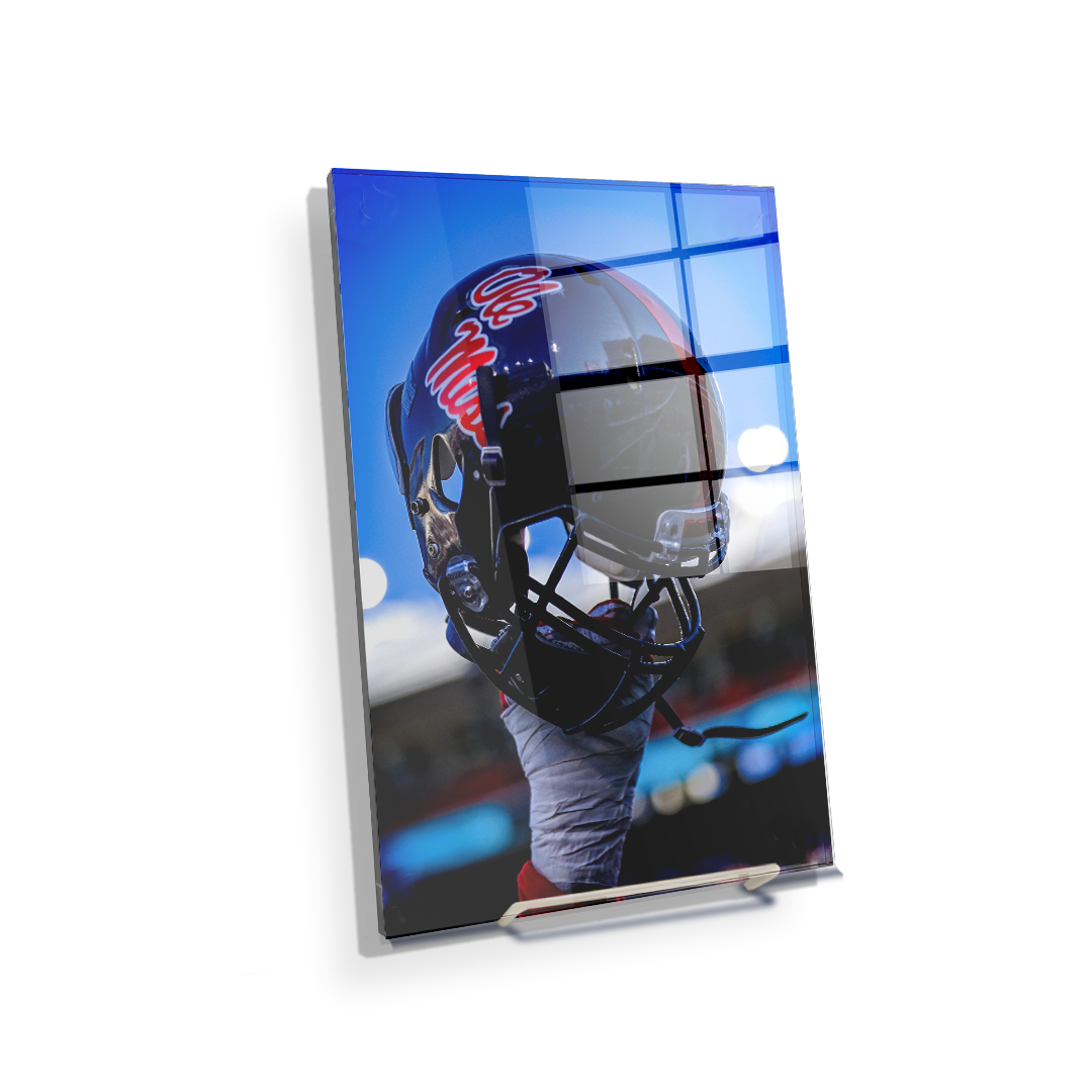 Ole Miss Rebels - Helmet Held High - College Wall Art #Canvas