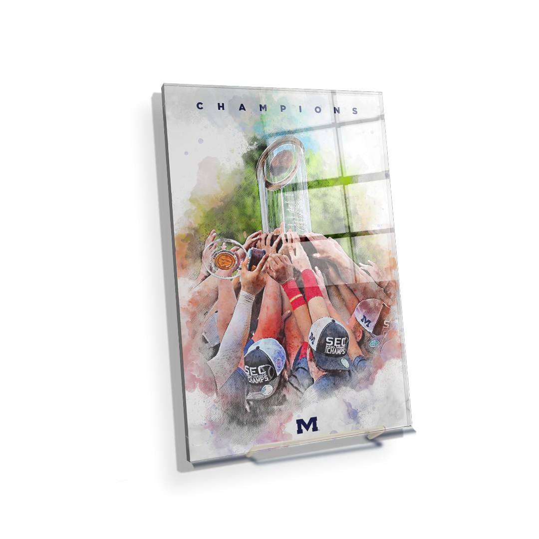 Ole Miss Rebels - SEC Champs Paint - College Wall Art #Canvas