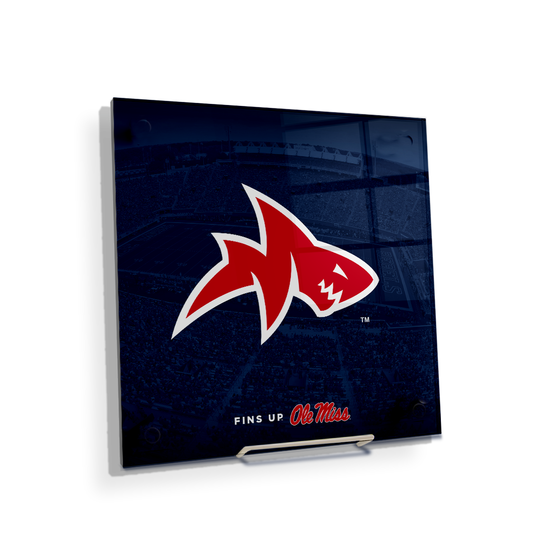 Ole Miss Rebels - Fins Up Ole Miss - College Wall Art #Canvas