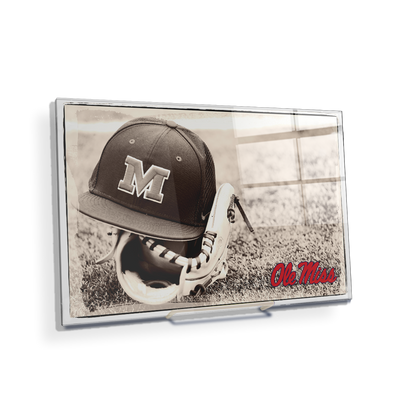 Ole Miss Rebels - Ole Miss Vintage Baseball - College Wall Art #Acrylic Mini