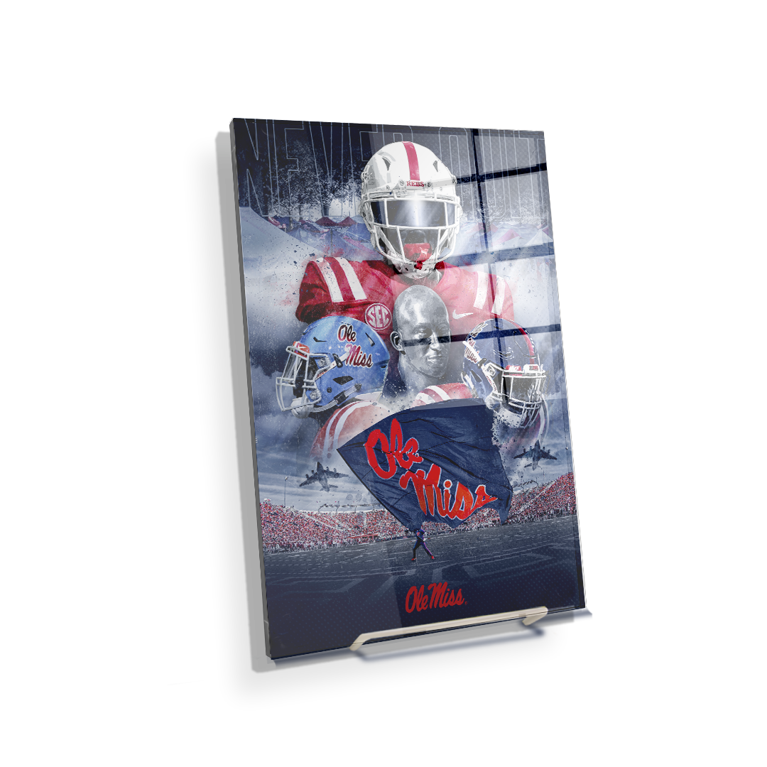Ole Miss Rebels - Never Quit Collage - College Wall Art #Canvas