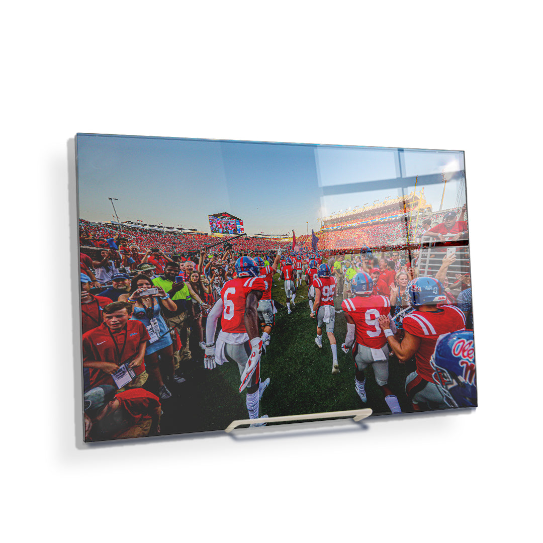 Ole Miss Rebels - Running Onto the Field - College Wall Art #Canvas