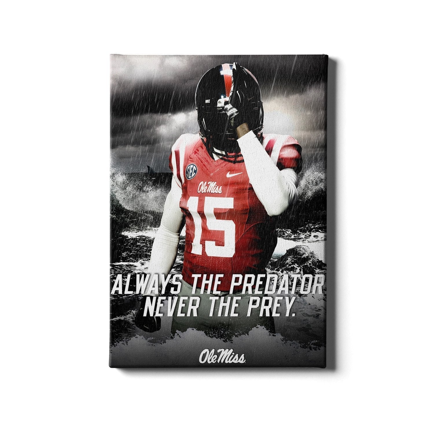 Ole Miss Rebels - The Predator - College Wall Art #Canvas
