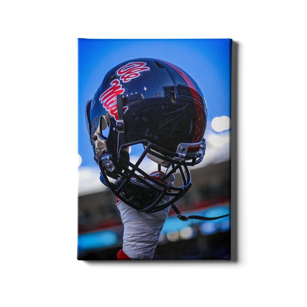 Ole Miss Rebels - Helmet Held High - College Wall Art #Canvas