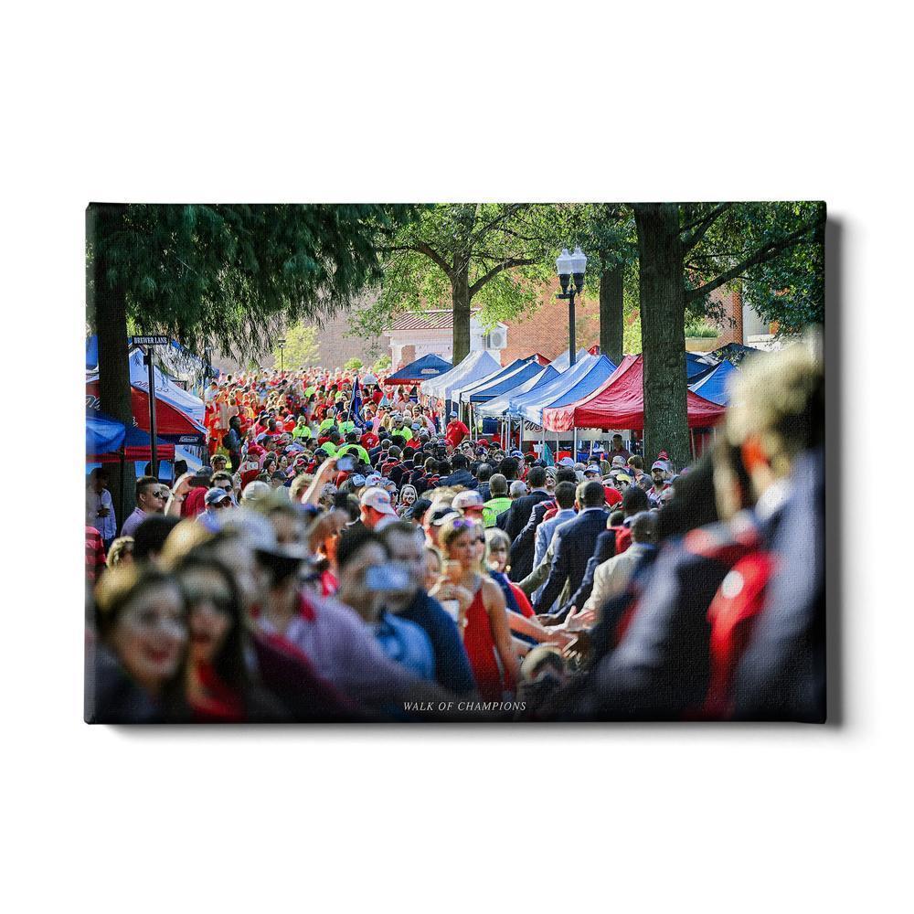 Ole Miss Rebels - Walk of Champions Thru the Grove - College Wall Art #Canvas