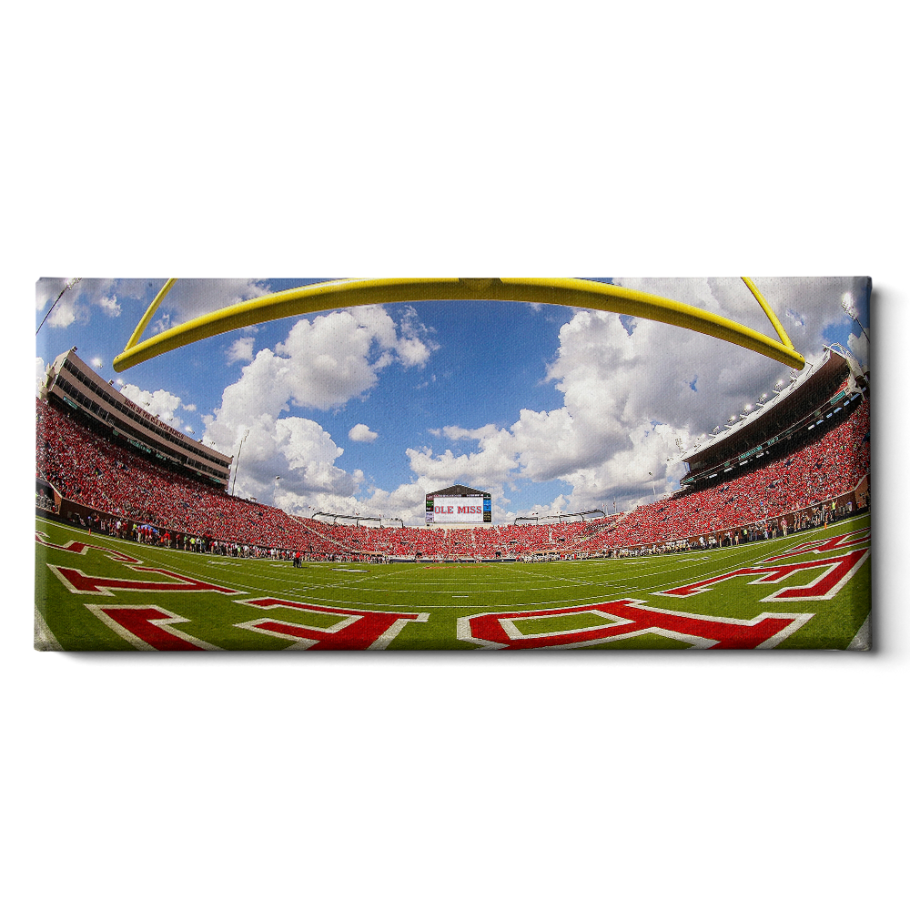 Ole Miss Rebels - Fisheye End zone Panoramic - College Wall Art #Canvas