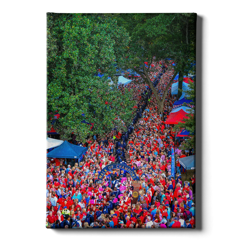Ole Miss Rebels - Walk Of Champions from new Student Union - College Wall Art #Canvas