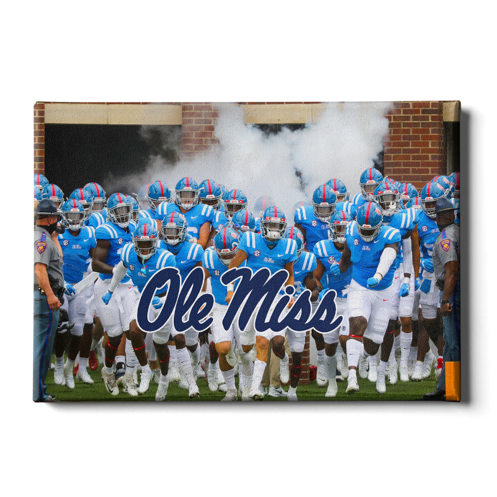 Ole Miss Rebels - Powder Blue - College Wall Art #Canvas