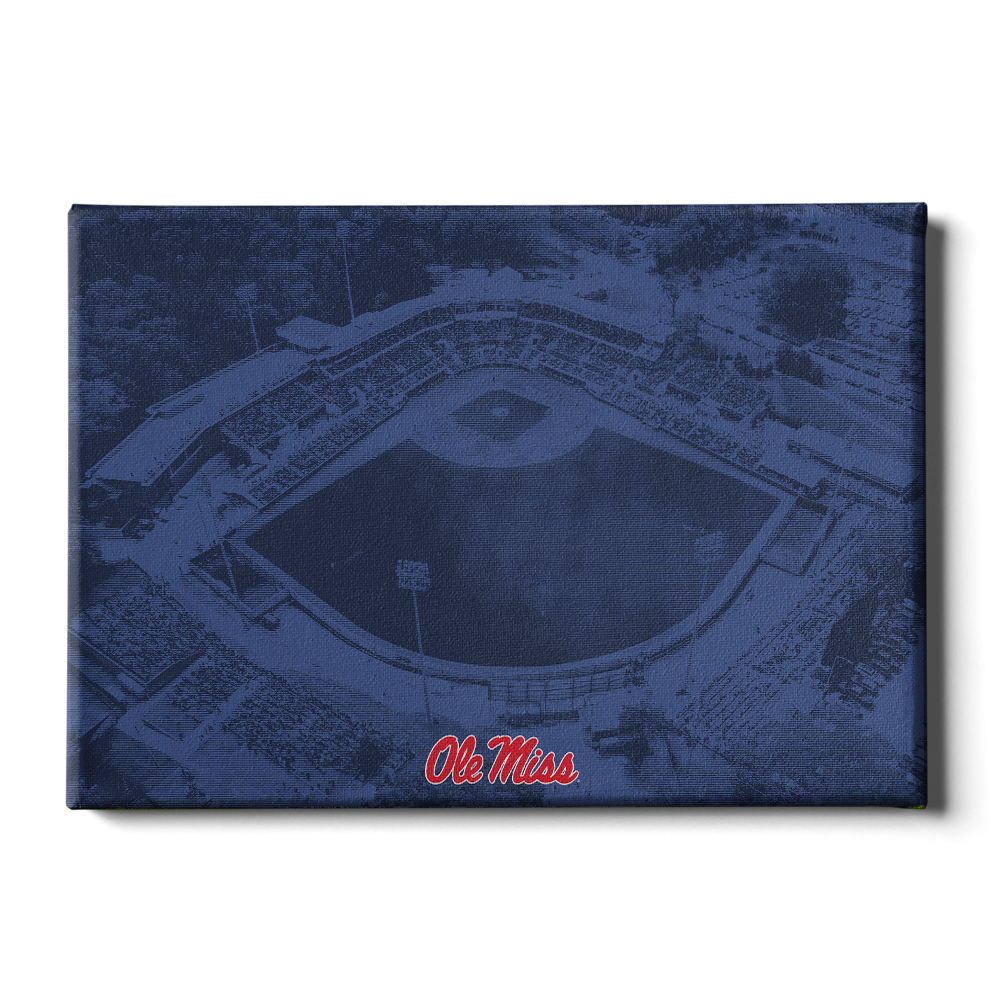 Ole Miss Rebels - Aerial Swayze Blue - College Wall Art #Canvas