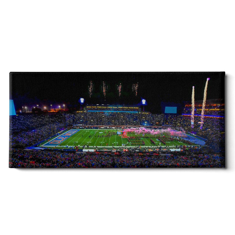 Ole Miss Rebels - Ole Miss Light Show Panoramic - College Wall Art #Canvas