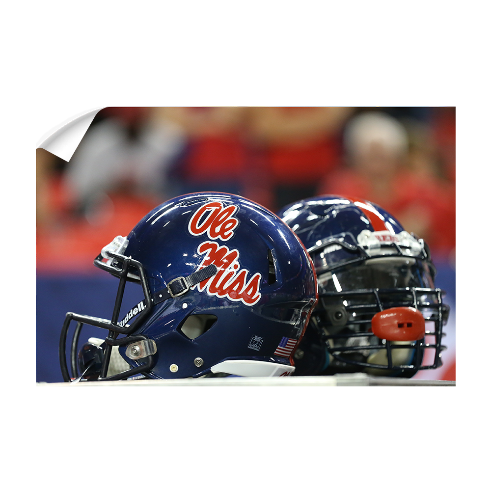 Ole Miss Rebels - Ole Miss Helmet - College Wall Art #Canvas