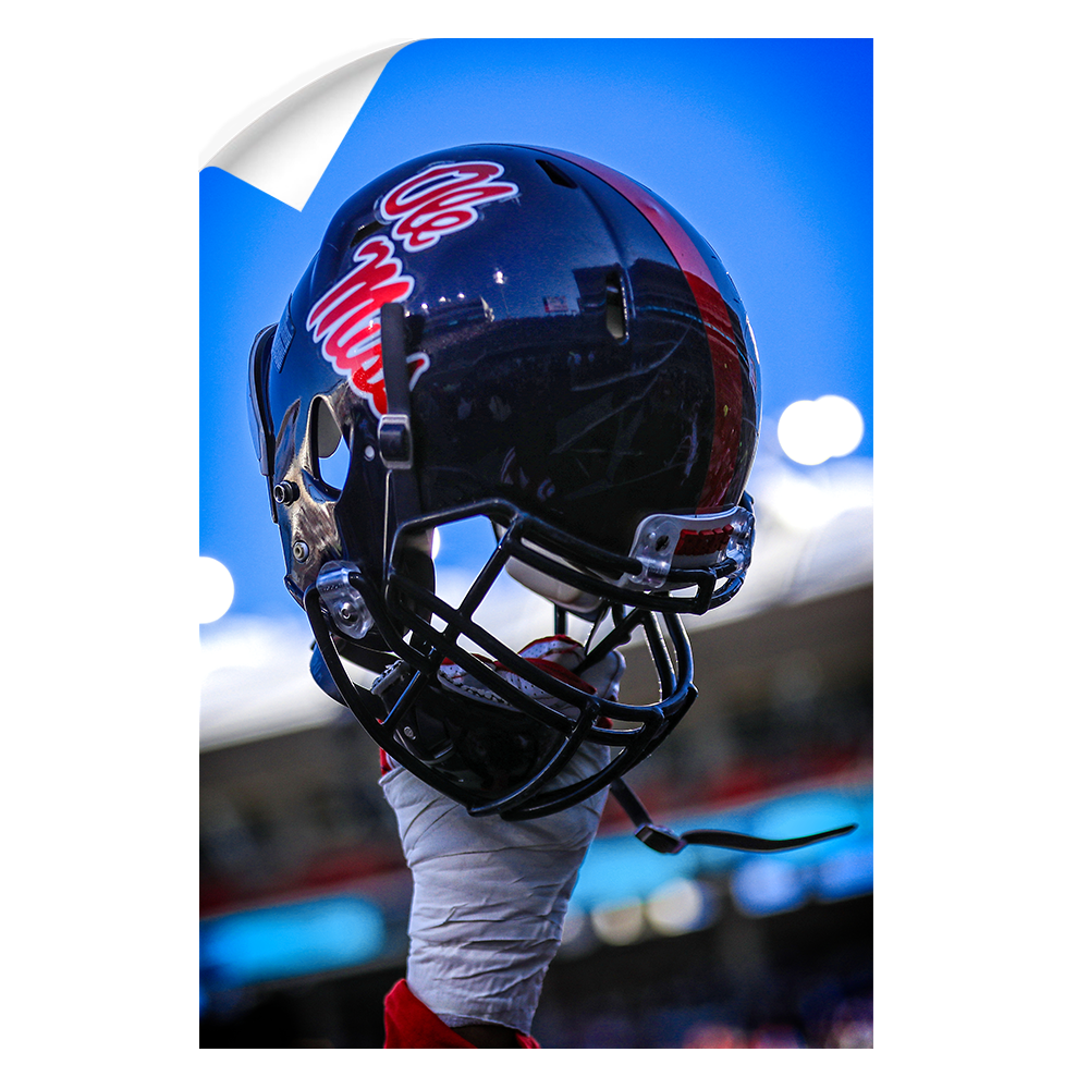 Ole Miss Rebels - Helmet Held High - College Wall Art #Canvas