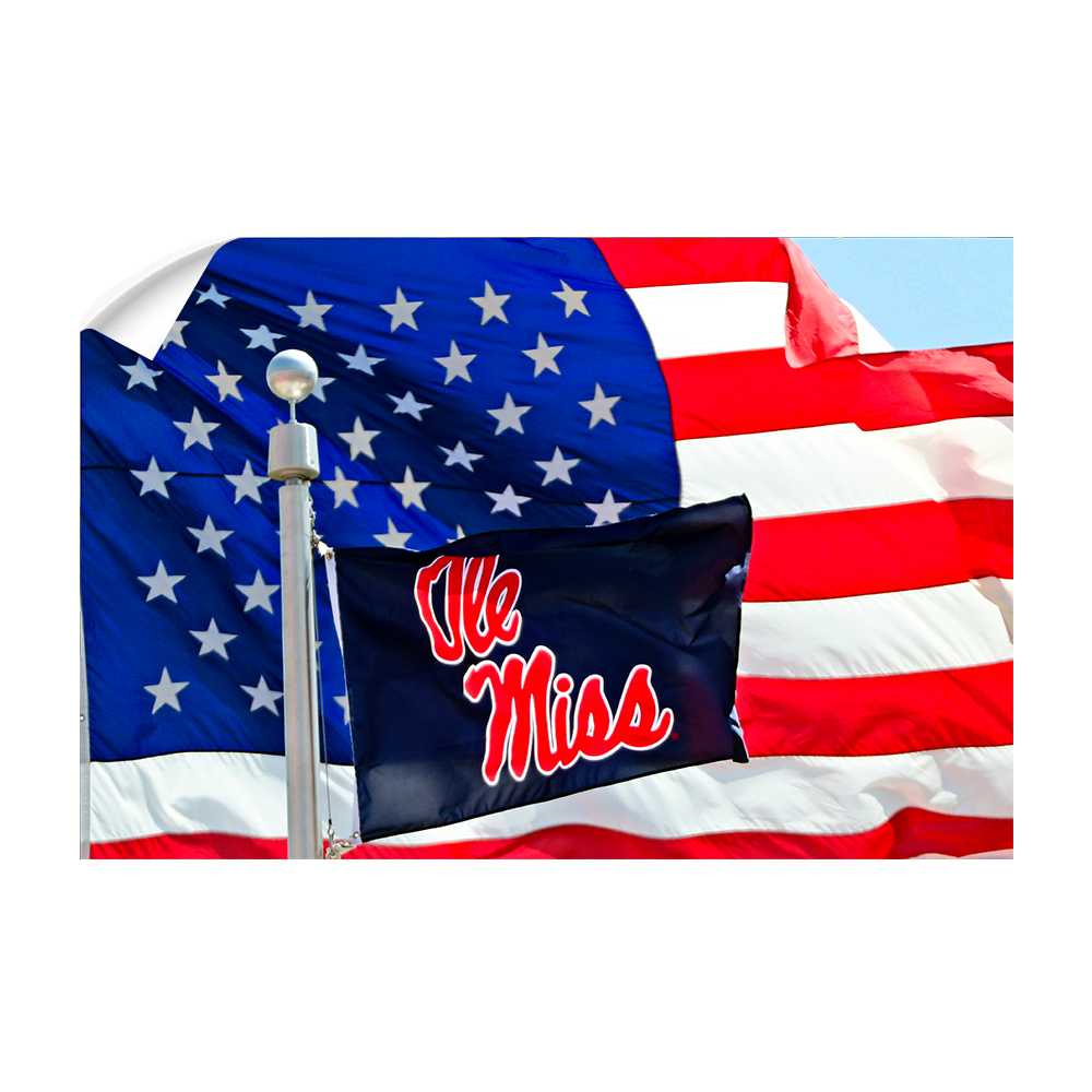 Ole Miss Rebels - Born in America - College Wall Art #Canvas