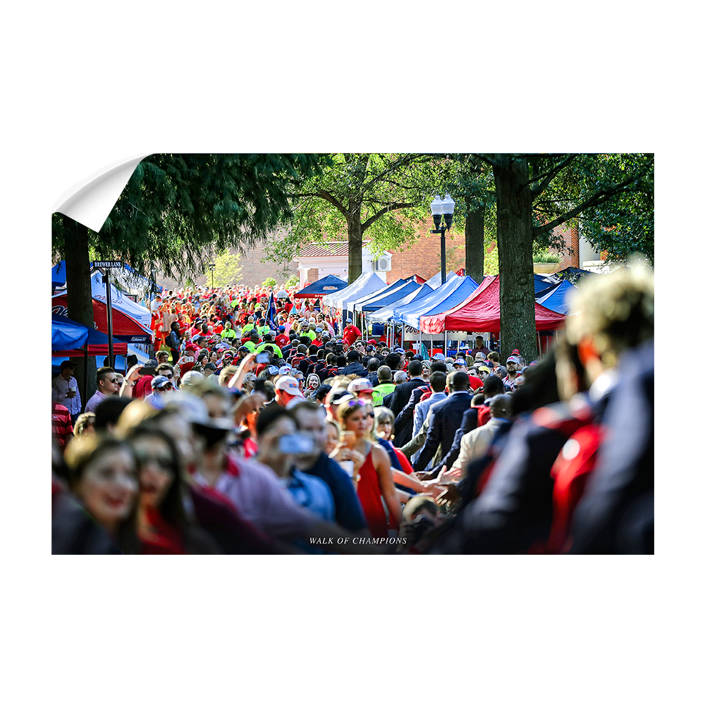 Ole Miss Rebels - Walk of Champions Thru the Grove - College Wall Art #Canvas