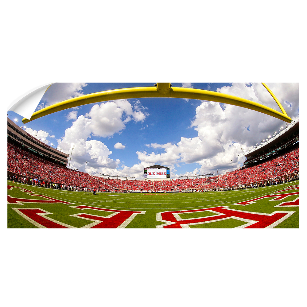 Ole Miss Rebels - Fisheye End zone Panoramic - College Wall Art #Canvas