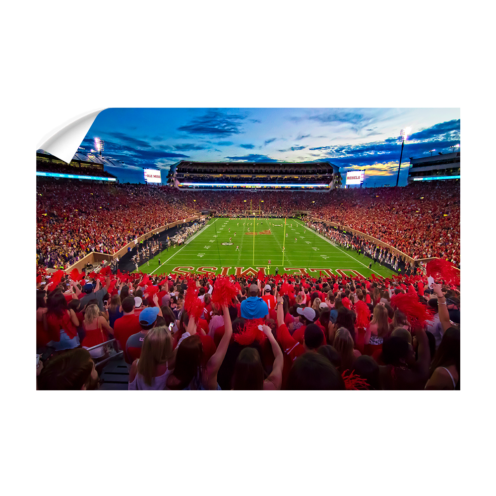 Ole Miss Rebels - Rebel Red Sunset - College Wall Art #Canvas