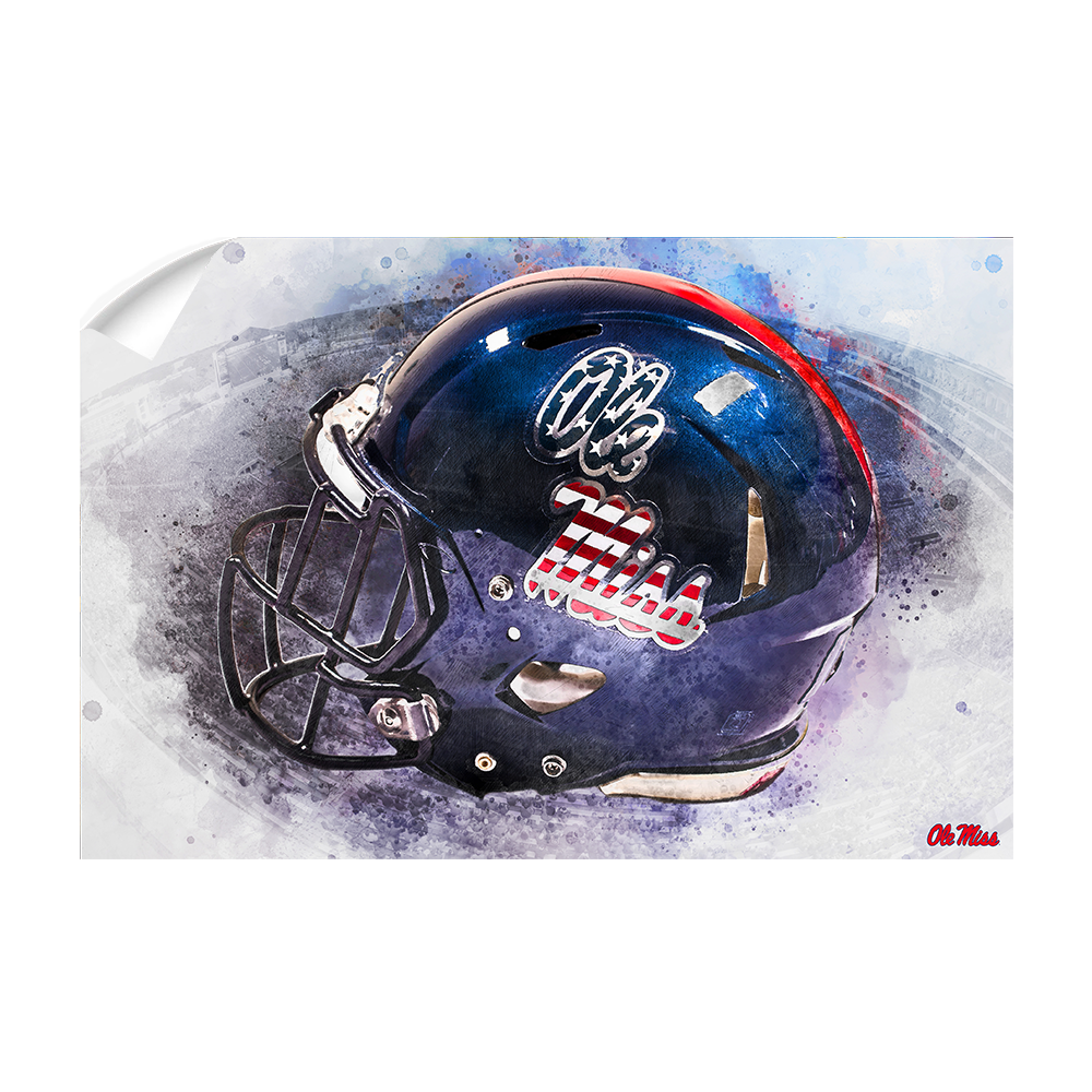 Ole Miss Rebels - Military Appreciation Day Helmet - College Wall Art #Canvas
