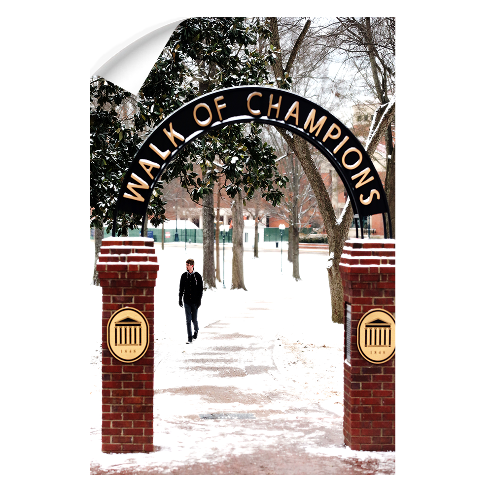 Ole Miss Rebels - Snowy Walk of Champions - College Wall Art #Canvas