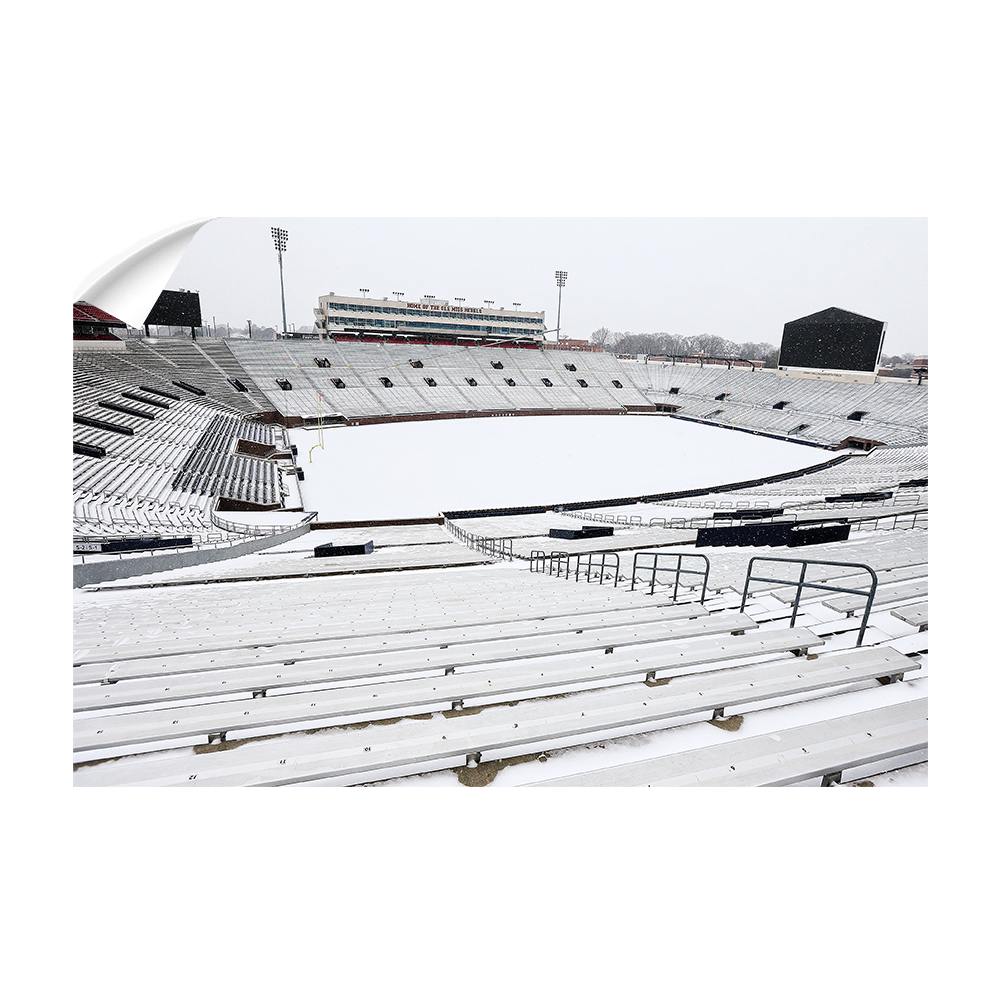 Ole Miss Rebels - Snow Day-Vaught- Hemingway - College Wall Art #Canvas