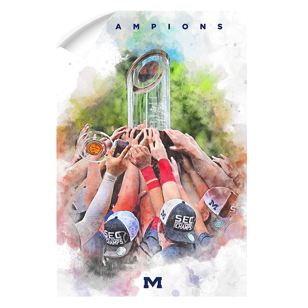 Ole Miss Rebels - SEC Champs Paint - College Wall Art #Canvas