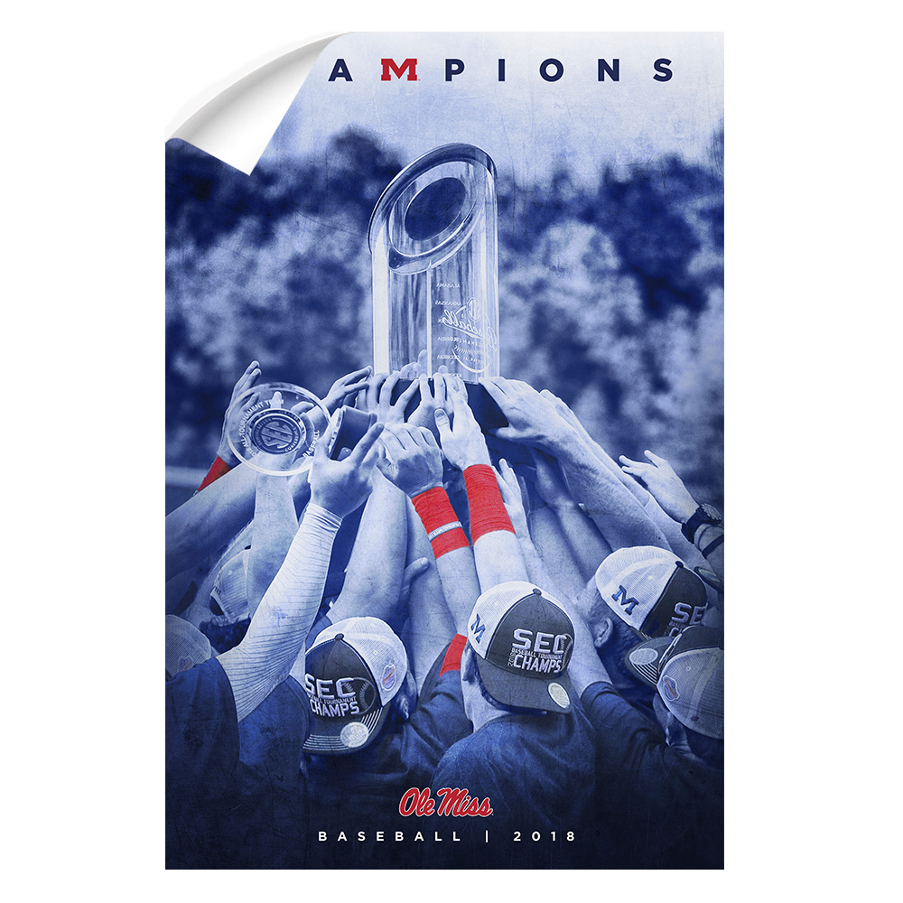 Ole Miss Rebels - SEC Baseball Champs - College Wall Art #Canvas