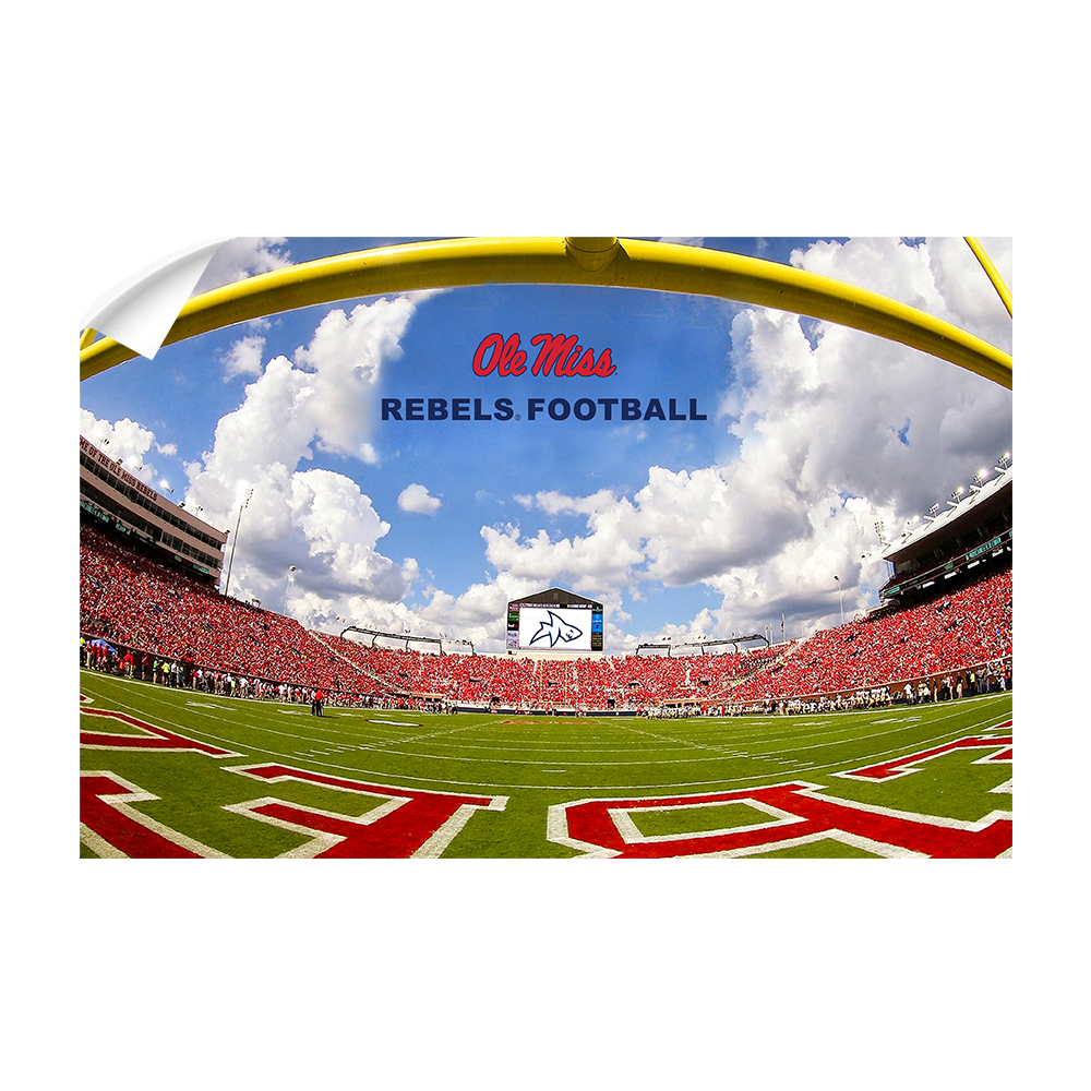 Ole Miss Rebels - End Zone Rebel Football - College Wall Art #Canvas