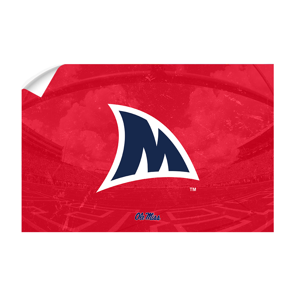 Ole Miss Rebels - Fins Up M - College Wall Art #Canvas