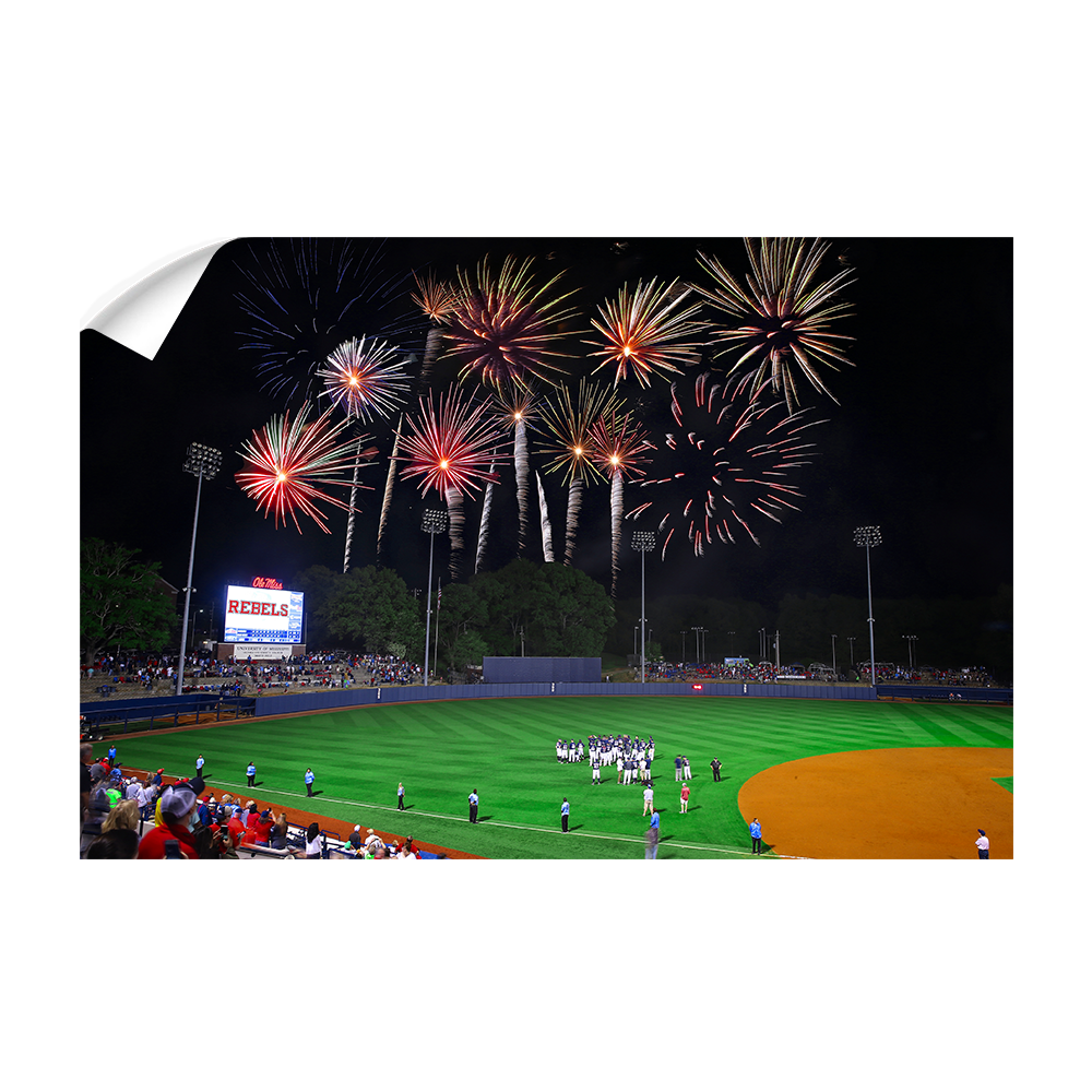 Ole Miss Rebels - More Fireworks Over Swayze - College Wall Art #Canvas