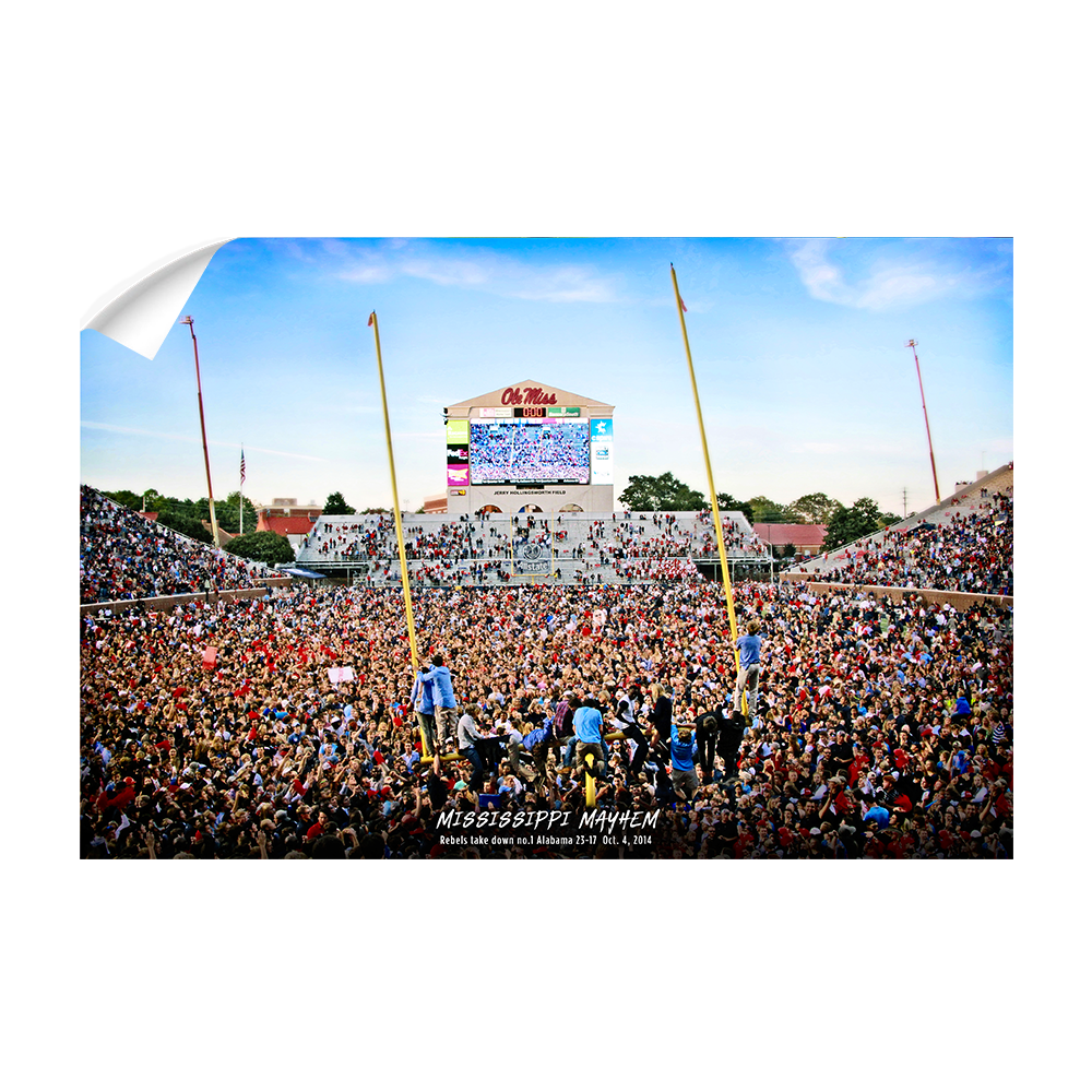 Ole Miss Rebels - Mississippi Mayhem The Win - College Wall Art #Canvas