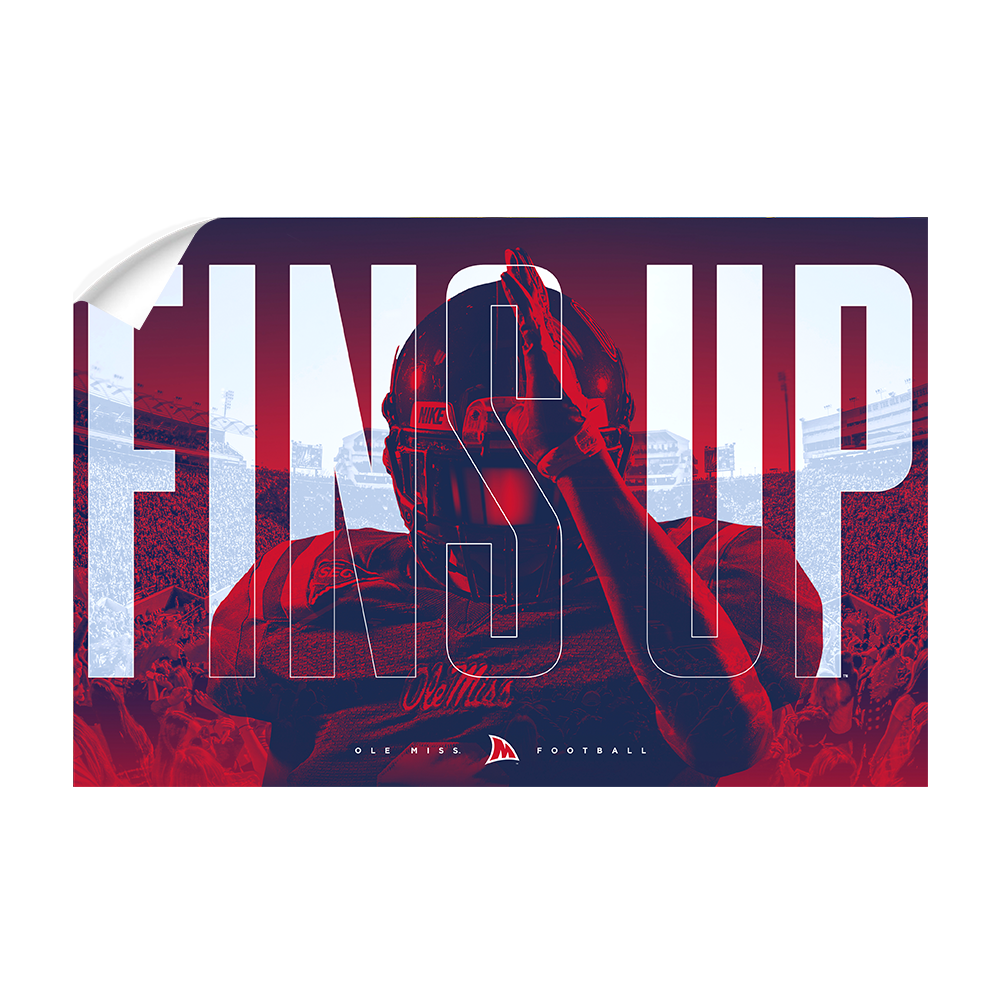 Ole Miss Rebels - Fins Up Ole Miss Football - College Wall Art #Canvas