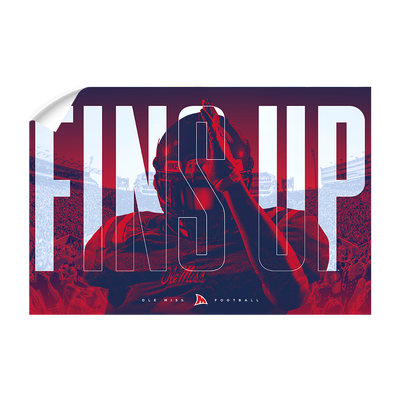 Ole Miss Rebels - Fins Up Ole Miss Football - College Wall Art #Wall Decal