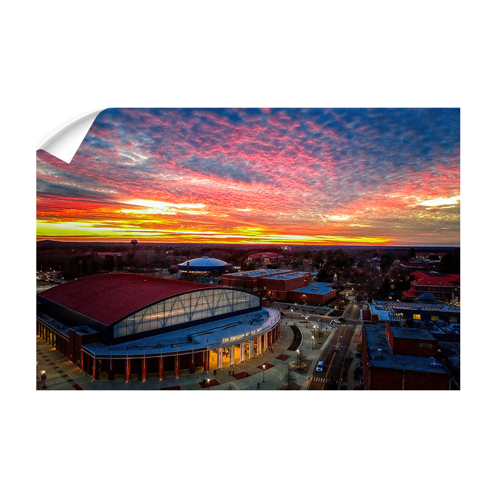 Ole Miss Rebels - Pavilion Sunset - college wall art #Canvas