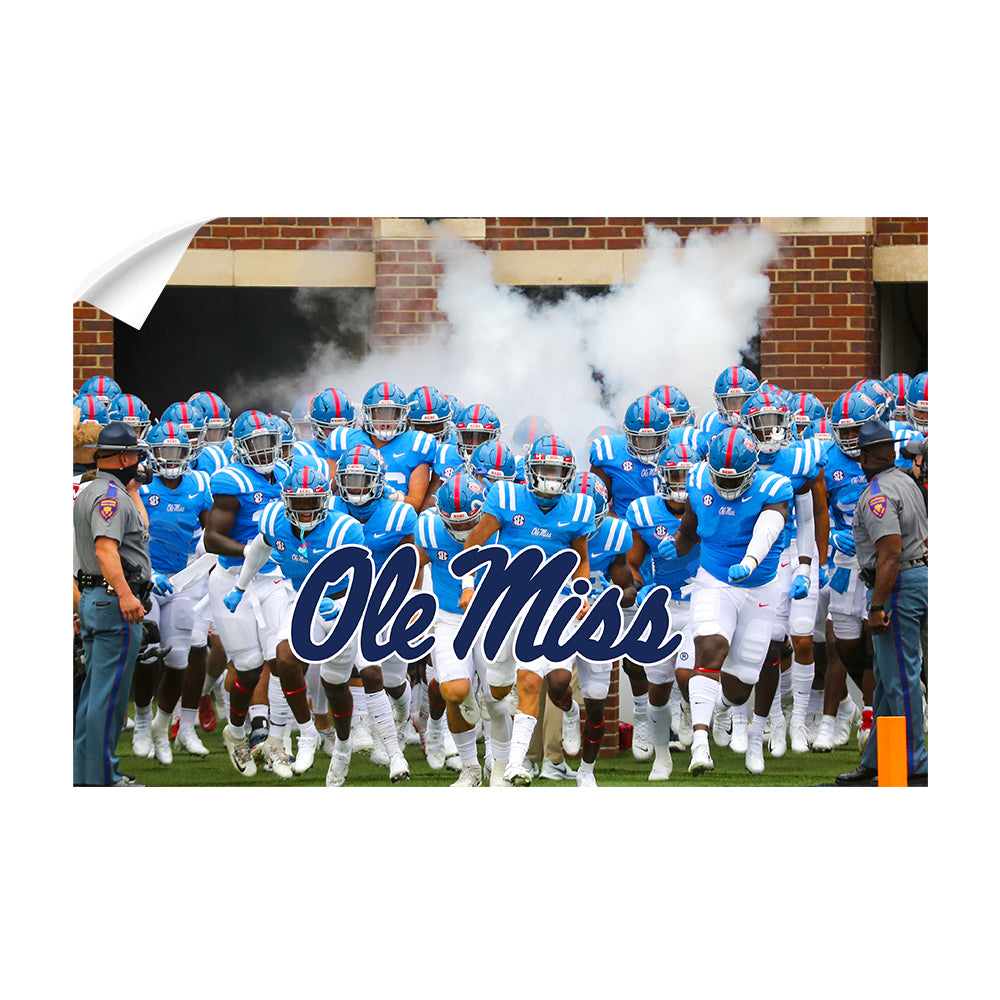 Ole Miss Rebels - Powder Blue - College Wall Art #Canvas