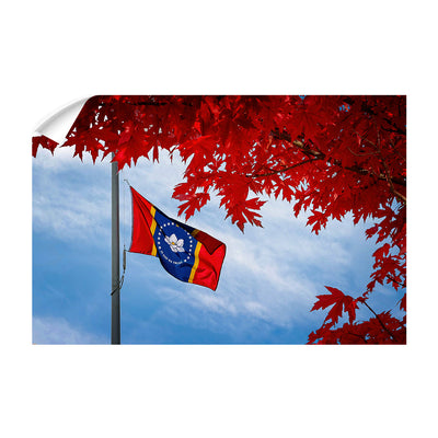 Ole Miss Rebels - Fall Magnolia State Flag - College Wall Art #Wall Decal