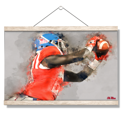 Ole Miss Rebels - Ole Miss Watercolor Catch - College Wall Art #Hanging Canvas