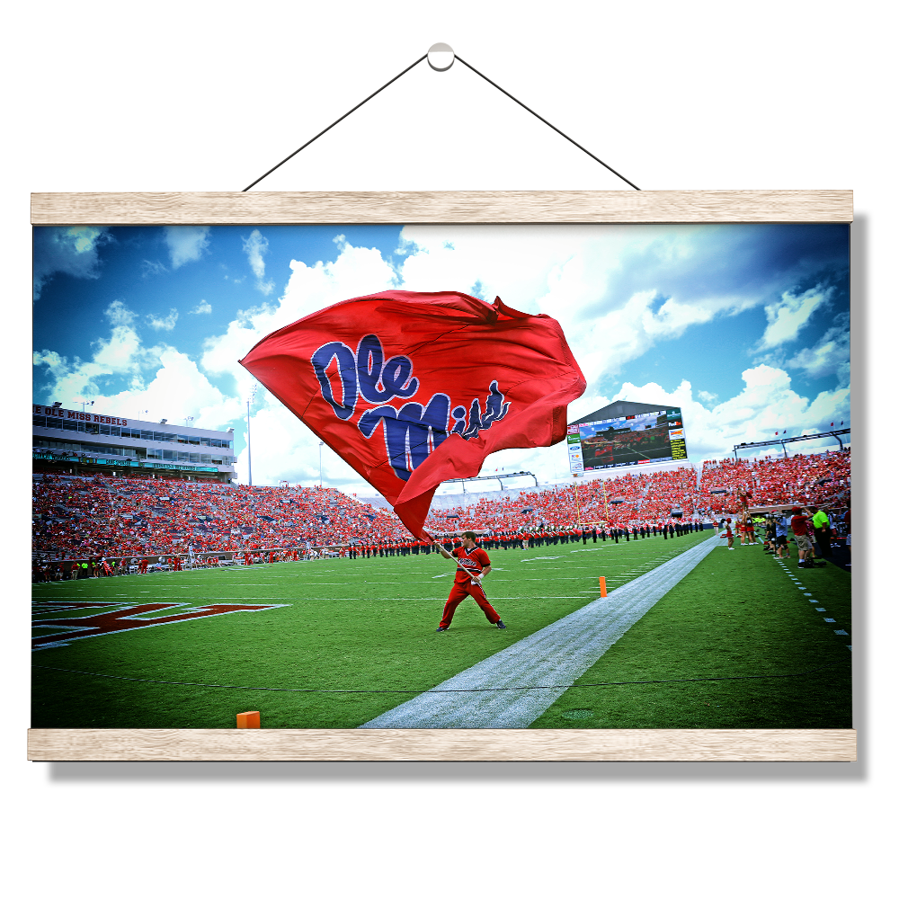Ole Miss Rebels - Ole Miss Flag - College Wall Art #Canvas