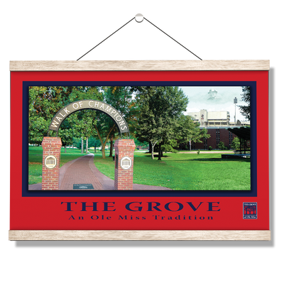 Ole Miss Rebels - The Grove an Ole Miss Tradition - College Wall Art #Hanging Canvas